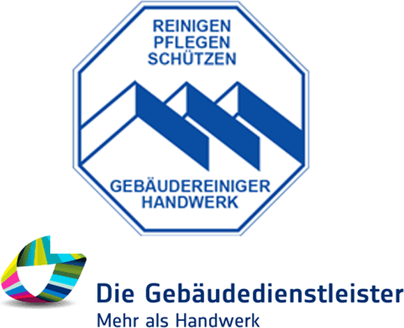 Zeichen des Gebäudereiniger-Handwerks: Reinigen, Pflegen, Schützen